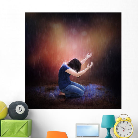 Rainstorm Prayer Wall Decal