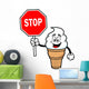 Ice Cream with Sign Wall Decal