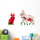 Chinese lion costume dance during Chinese New Year celebration Wall Decal