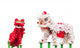 Chinese lion costume dance during Chinese New Year celebration Wall Decal