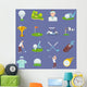 Golf Icon Flat Wall Decal