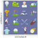 Golf Icon Flat Wall Decal