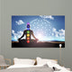 Meditation blue matrix Wall Decal