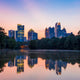 Atlanta  Skyline from Piedmont Park's Lake Meer. Wall Decal