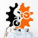 mountain biking Wall Decal