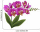 Pink Orchid with Green Wall Decal