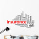 insurance word cloud Wall Decal