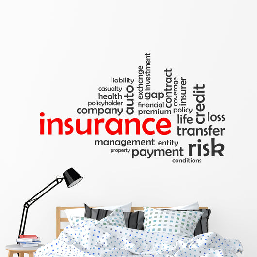 insurance word cloud Wall Decal