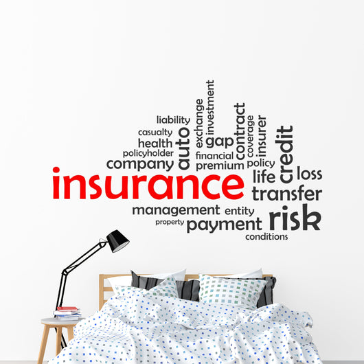 insurance word cloud Wall Decal