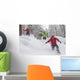 Spass mit Schneeschuhen Wall Decal