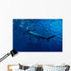 Silhouette of hammerhead shark in the water Wall Decal
