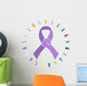 General cancer awareness ribbon concept Wall Decal