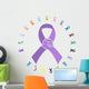 General cancer awareness ribbon concept Wall Decal