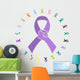 General cancer awareness ribbon concept Wall Decal