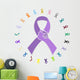 General cancer awareness ribbon concept Wall Decal
