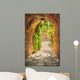 Old streets of greenery a medieval Tuscan town. Wall Decal