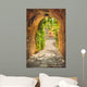 Old streets of greenery a medieval Tuscan town. Wall Decal