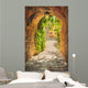 Old streets of greenery a medieval Tuscan town. Wall Decal