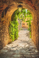 Old streets of greenery a medieval Tuscan town. Wall Decal