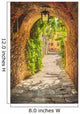 Old streets of greenery a medieval Tuscan town. Wall Decal