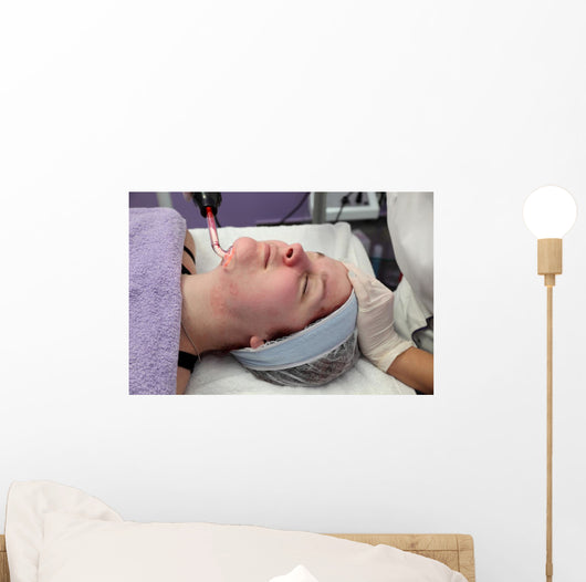 Beauty treatment of face, high frequency infrared spot remover Wall Decal