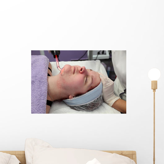 Beauty treatment of face, high frequency infrared spot remover Wall Decal