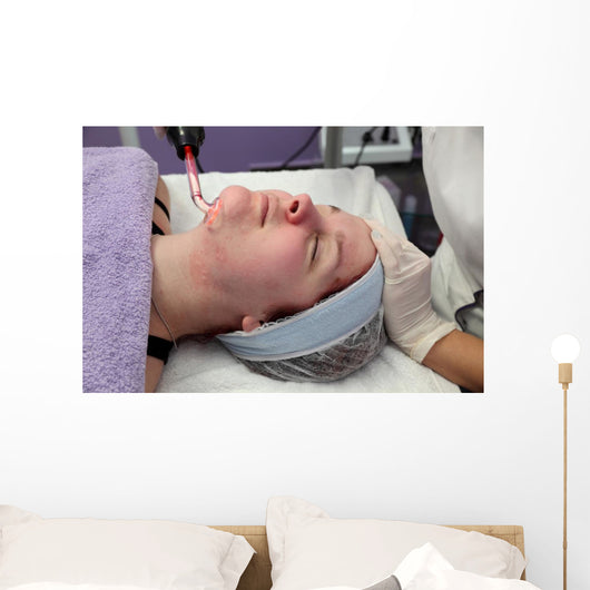 Beauty treatment of face, high frequency infrared spot remover Wall Decal
