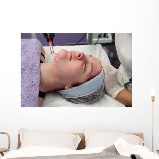 Beauty treatment of face, high frequency infrared spot remover Wall Decal