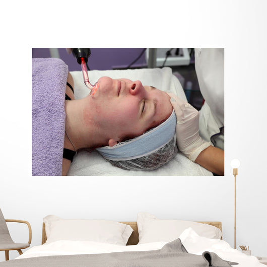 Beauty treatment of face, high frequency infrared spot remover Wall Decal