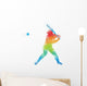 Baseball Art 4 Wall Decal