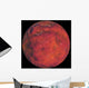 Red Planet Space Black Wall Decal