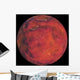 Red Planet Space Black Wall Decal