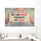 Businesswoman hands card sign be the best version of you Wall Decal