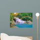 Wonderful Waterfall With Rainbows In Deep Forest At National Par Wall Decal