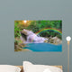 Wonderful Waterfall with rainbows in deep forest at national par Wall Decal