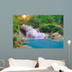 Wonderful Waterfall with rainbows in deep forest at national par Wall Decal