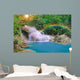 Wonderful Waterfall with rainbows in deep forest at national par Wall Decal