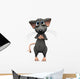 Cartoon mouse with big sad eyes. Wall Decal