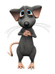 Cartoon mouse with big sad eyes. Wall Decal