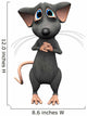 Cartoon mouse with big sad eyes. Wall Decal