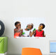 Small African girls showing painted faces Wall Decal