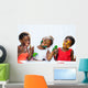 Small African girls showing painted faces Wall Decal