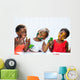 Small African girls showing painted faces Wall Decal