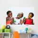 Small African girls showing painted faces Wall Decal