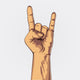 Hand in rock sign Wall Decal