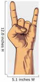 Hand in rock sign Wall Decal