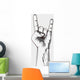 Hand in rock sign Wall Decal