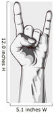 Hand in rock sign Wall Decal