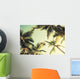 Coconut palm trees and shining sun over bright sky Wall Decal