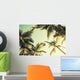 Coconut palm trees and shining sun over bright sky Wall Decal